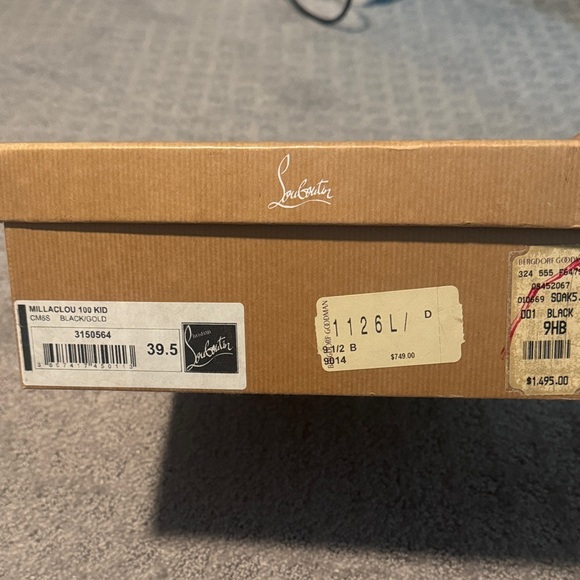 Christian Louboutin Black Strappy Studded Heels - Picture 4 of 4